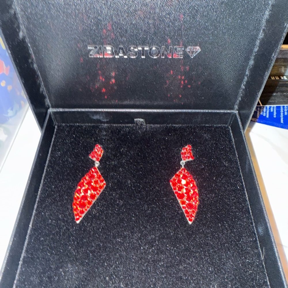 Red Crystal Earrings